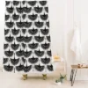 Caroline Okun Majestic Crane Shower Curtain Black - Deny Designs