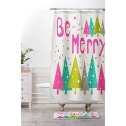Be Merry Shower Curtain Pink - Deny Designs -Deny Designs Sales GUEST 81e830f2 b6c7 41ac bb83 a0d7485a12a4