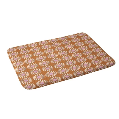 Schatzi Brown Retro Jumbo Daisy Heavy Memory Foam Bath Mat Pink - Deny Designs 1 Schatzi Brown Retro Jumbo Daisy Heavy Memory Foam Bath Mat Pink - Deny Designs