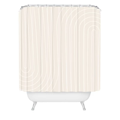 Colour Poems Minimal Line Curvature Shower Curtain - Deny Designs 3 Colour Poems Minimal Line Curvature Shower Curtain - Deny Designs - Image 3