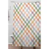 Ninola Design Countryside Gingham Picnic Diagnol Shower Curtain Green - Deny Designs