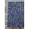 Summer Sun Home Art Faces Shower Curtain Blue - Deny Designs