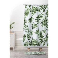 Marta Barragan Camarasa Watercolor Bath Mat Green - Deny Designs