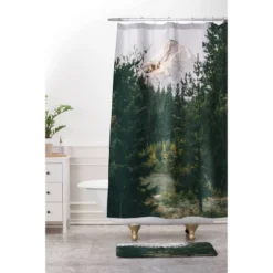 Hannah Kemp Mount Hood XV Shower Curtain Green - Deny Designs -Deny Designs Sales GUEST 8ce7b4c1 30ce 4a6c b61f 8f8a3d57a165 1