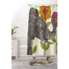 Aaron Elephant Shower Curtain Dark Heather - Deny Designs