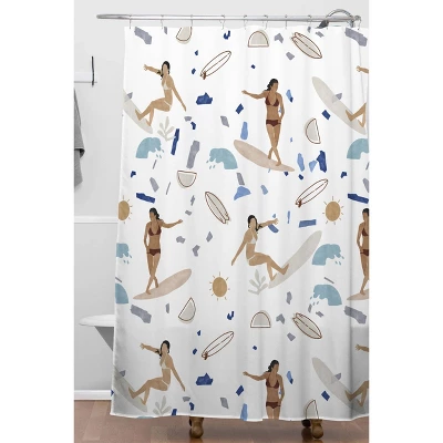 Marta Barragan Camarasa Surfing The Terrazzo Sea Shower Curtain - Deny Designs 1 Marta Barragan Camarasa Surfing The Terrazzo Sea Shower Curtain - Deny Designs