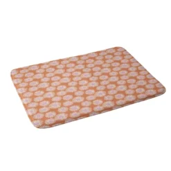 34"x21" Alice Rebecca Potter Daisy Memory Foam Bath Mat Orange - Deny Designs