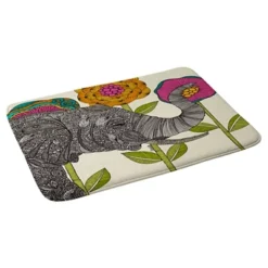 Valentina Ramos Aaron Elephant Cushion Bath Mat (36"x24") Pink - Deny Designs