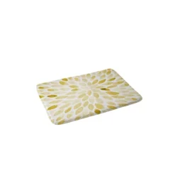 Angela Minca Yellow Watercolor Strokes Memory Foam Bath Mat Yellow - Deny Designs