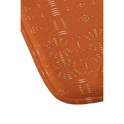 Grace Saona Pattern Terracotta Memory Foam Bath Mat Orange - Deny Designs 1 Grace Saona Pattern Terracotta Memory Foam Bath Mat Orange - Deny Designs