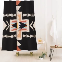 Urban Wild Studio South Shore Shower Curtain Black - Deny Designs