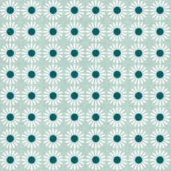 Schatzi Brown Retro Jumbo Daisy Mint Shower Curtain White - Deny Designs