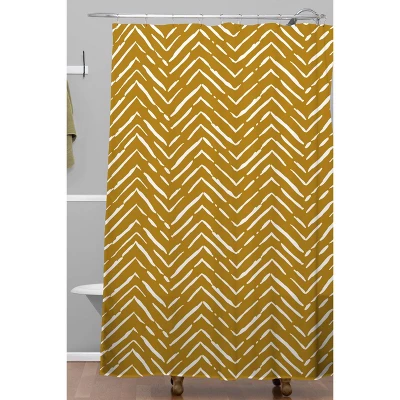 Iveta Abolina La Jardin Noir III Shower Curtain Yellow - Deny Designs 1 Iveta Abolina La Jardin Noir III Shower Curtain Yellow - Deny Designs