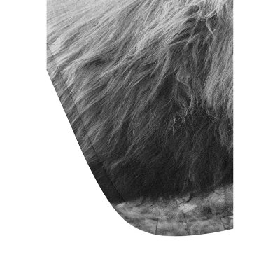 Chelsea Victoria The Highland Cow Memory Foam Bath Mat Black/White - Deny Designs 1 Chelsea Victoria The Highland Cow Memory Foam Bath Mat Black/White - Deny Designs
