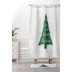 Monika Strigel Farmhouse Christmas Tree Memory Foam Bath Mat Green - Deny Designs