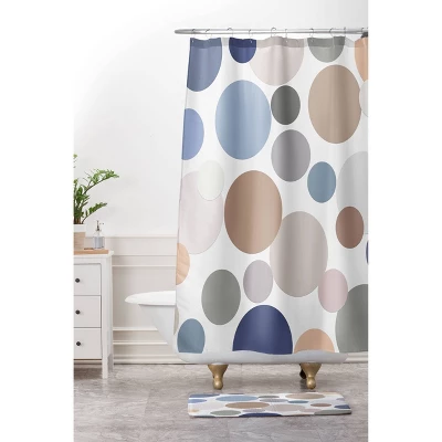 Sheila Wenzel-Ganny Cool Color Palette Shower Curtain Blue/Brown - Deny Designs 2 Sheila Wenzel-Ganny Cool Color Palette Shower Curtain Blue/Brown - Deny Designs - Image 2