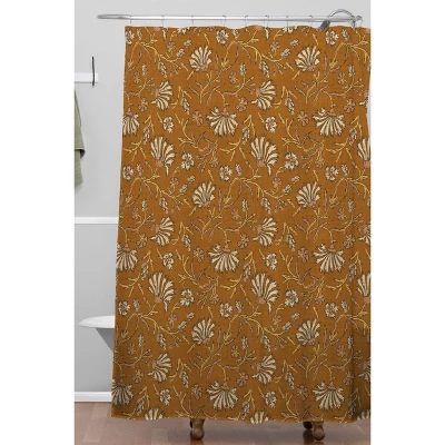 Holli Zollinger Kalami Floral Shower Curtain Yellow - Deny Designs 1 Holli Zollinger Kalami Floral Shower Curtain Yellow - Deny Designs