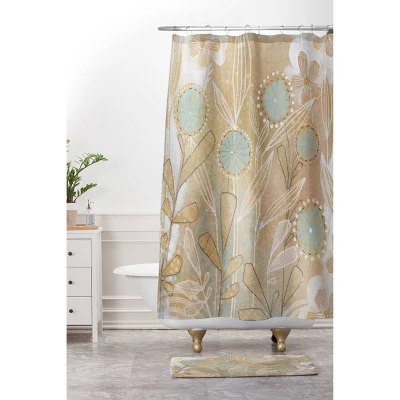 Cori Dantini Shower Curtain Blue Floral - Deny Designs 1 Cori Dantini Shower Curtain Blue Floral - Deny Designs