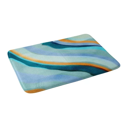Vivien Yip Abstract Fluid Bath Mat Blue - Deny Designs 1 Vivien Yip Abstract Fluid Bath Mat Blue - Deny Designs