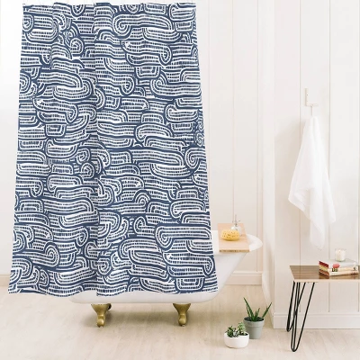Dash And Ash Drift Shower Curtain Blue - Deny Designs 1 Dash And Ash Drift Shower Curtain Blue - Deny Designs