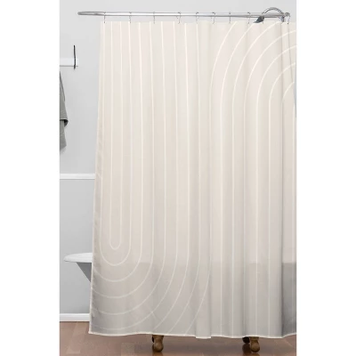 Colour Poems Minimal Line Curvature Shower Curtain - Deny Designs 1 Colour Poems Minimal Line Curvature Shower Curtain - Deny Designs