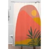 Oris Eddu Tropical Landscape Shower Curtain Red - Deny Designs
