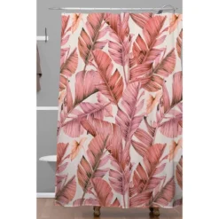Marta Barragan Camarasa Jungle Paradise Shower Curtain Pink - Deny Designs