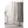 Vertical Lines Memory Foam Bath Mat Black - Deny Designs