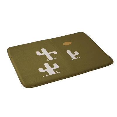 Urban Wild Studio Saguaro Silent Disco Heavy Memory Foam Bath Mat Green - Deny Designs 1 Urban Wild Studio Saguaro Silent Disco Heavy Memory Foam Bath Mat Green - Deny Designs