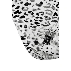 Pattern State Cheetah Sketch Memory Foam Bath Mat Black/White - Deny Designs
