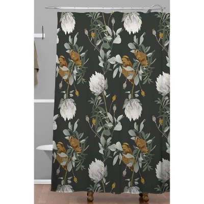 Iveta Abolina Helaine Night Shower Curtain Black - Deny Designs 1 Iveta Abolina Helaine Night Shower Curtain Black - Deny Designs