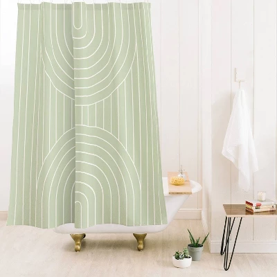 Colour Poems Arch Symmetry IX Shower Curtain Gray - Deny Designs 2 Colour Poems Arch Symmetry IX Shower Curtain Gray - Deny Designs - Image 2