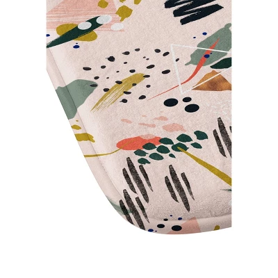 24" X 36" Brushstrokes I Bath Rug Pink - Deny Designs 2 24" X 36" Brushstrokes I Bath Rug Pink - Deny Designs - Image 2