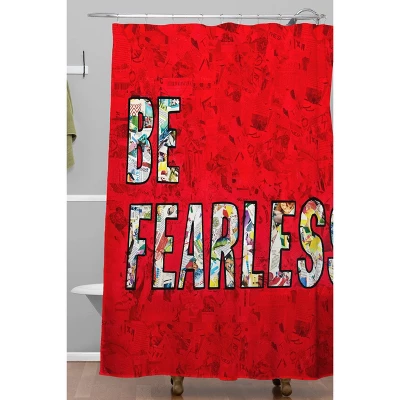 Little Arrow Design Co Multi Striped Shower Curtain Red - Deny Designs 1 Little Arrow Design Co Multi Striped Shower Curtain Red - Deny Designs