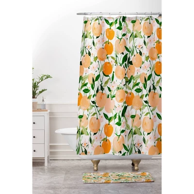 Spring Clementines Shower Curtain - Deny Designs 2 Spring Clementines Shower Curtain - Deny Designs - Image 2