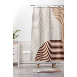 Iveta Abolina Mid Century Line Art Shower Curtain Brown - Deny Designs 3 Iveta Abolina Mid Century Line Art Shower Curtain Brown - Deny Designs -Deny Designs Sales GUEST ecbdc43d 62cc 41a7 b38a fb4b9f63b1d8