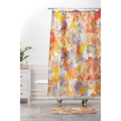 Jacqueline Maldonado Flutter Shower Curtain Pumpkin - Deny Designs