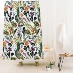 Wild Colorful Jungle Shower Curtain - Deny Designs