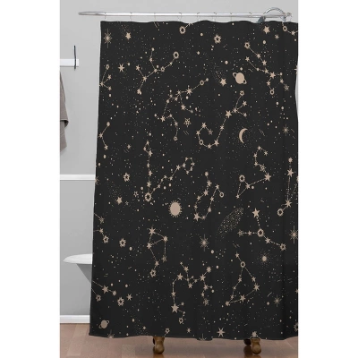 Iveta Abolina Starry Night Shower Curtain Black - Deny Designs 1 Iveta Abolina Starry Night Shower Curtain Black - Deny Designs