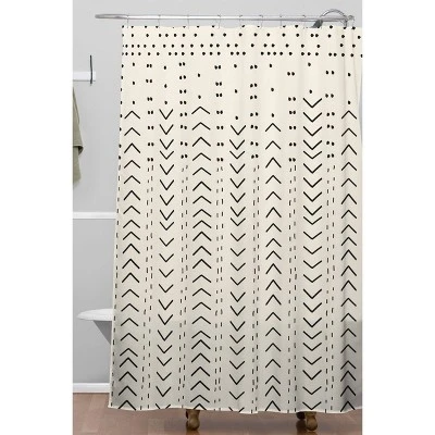 Iveta Abolina Mud Cloth Inspo VIII Shower Curtain White - Deny Designs 1 Iveta Abolina Mud Cloth Inspo VIII Shower Curtain White - Deny Designs