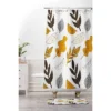 Fall Leaves Shower Curtain White - Deny Designs