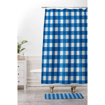 Ninola Design Summer/Americana Shower Curtain Blue - Deny Designs 1 Ninola Design Summer/Americana Shower Curtain Blue - Deny Designs