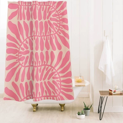 Alisa Galitsyna One Hundred Leaves Plant Shower Curtain Beige - Deny Designs 1 Alisa Galitsyna One Hundred Leaves Plant Shower Curtain Beige - Deny Designs