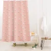 Little Arrow Sandpipers Shower Curtain Pink - Deny Designs